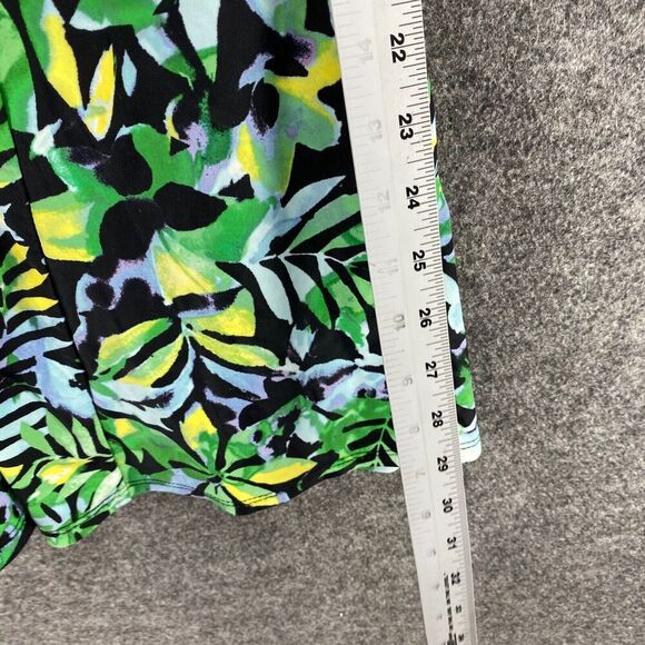 Swimsuits For All Swimsuit Women 20 Plus Green Floral V-Neck Sleeveless Lined - Picture 6 of 10